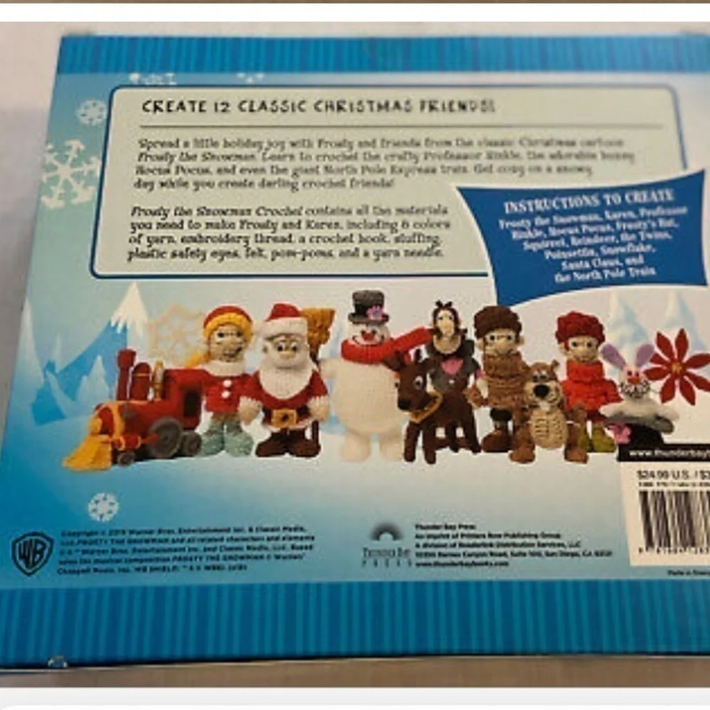 Frosty the Snowman Crochet Kit & Book Yarn Christmas NEW Karen Craft Gift
